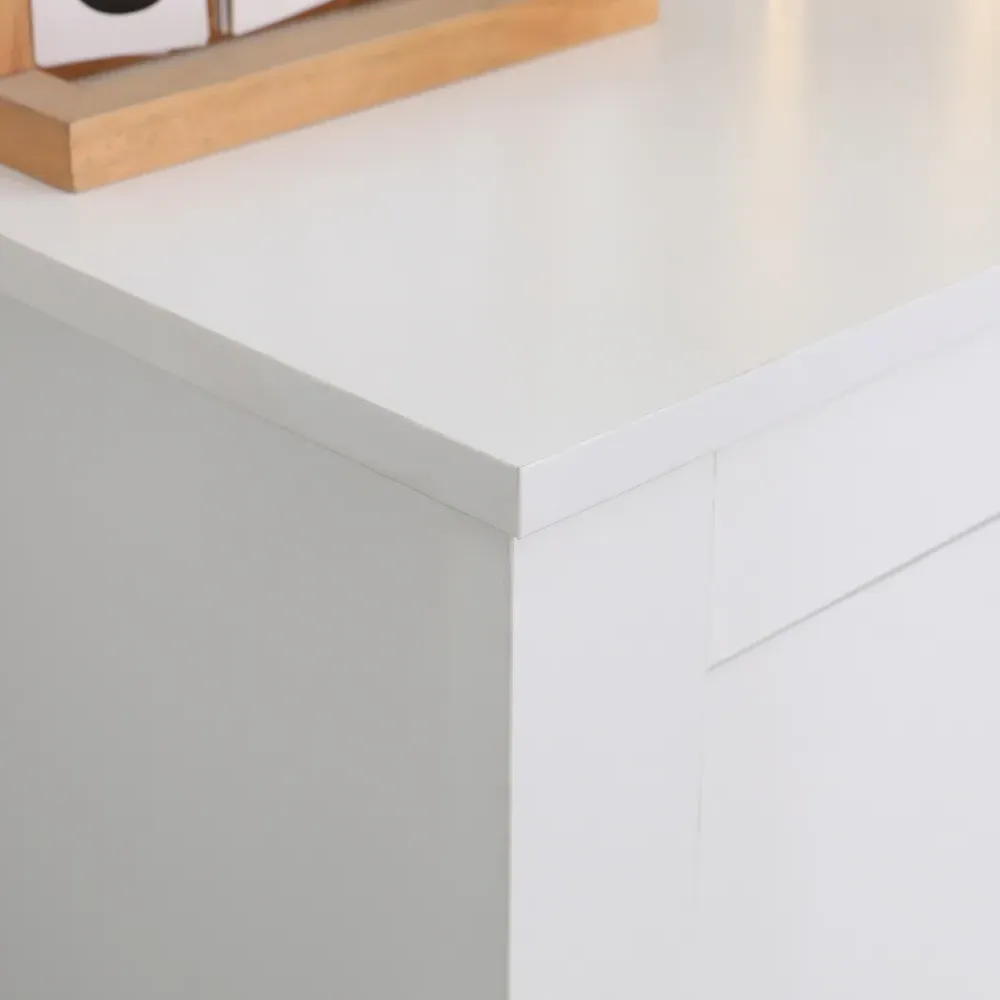 5 Drawer Chest of Drawers - White, Chipboard
