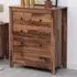 5 Drawer Industrial Chest of Drawers - Brown, Chipboard