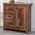 FurnitureHMD Single Door 3 Drawer Sideboard - Brown, Chipboard