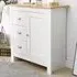 Single Door 3 Drawer Cupboard - White, Oak
