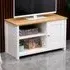 Single Door TV Unit with Storage - White, Oak