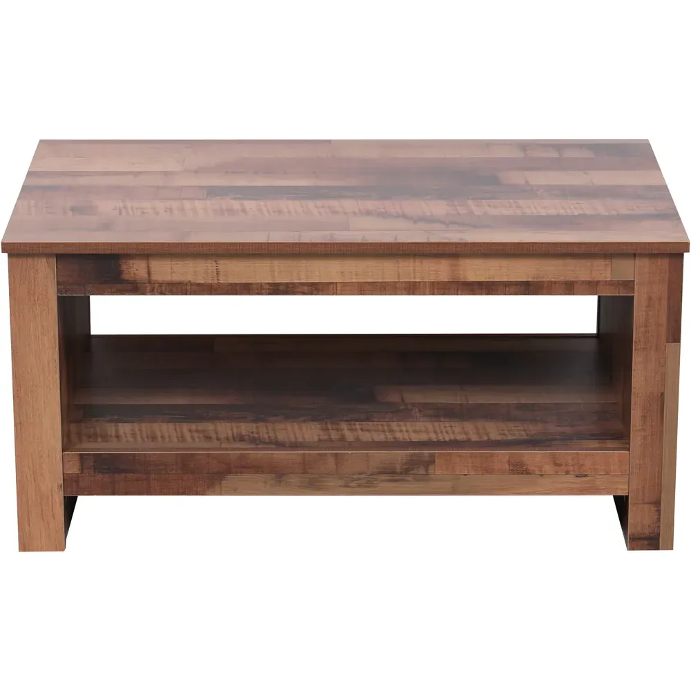 Single Shelf Coffee Table with Storage - Brown, Chipboard