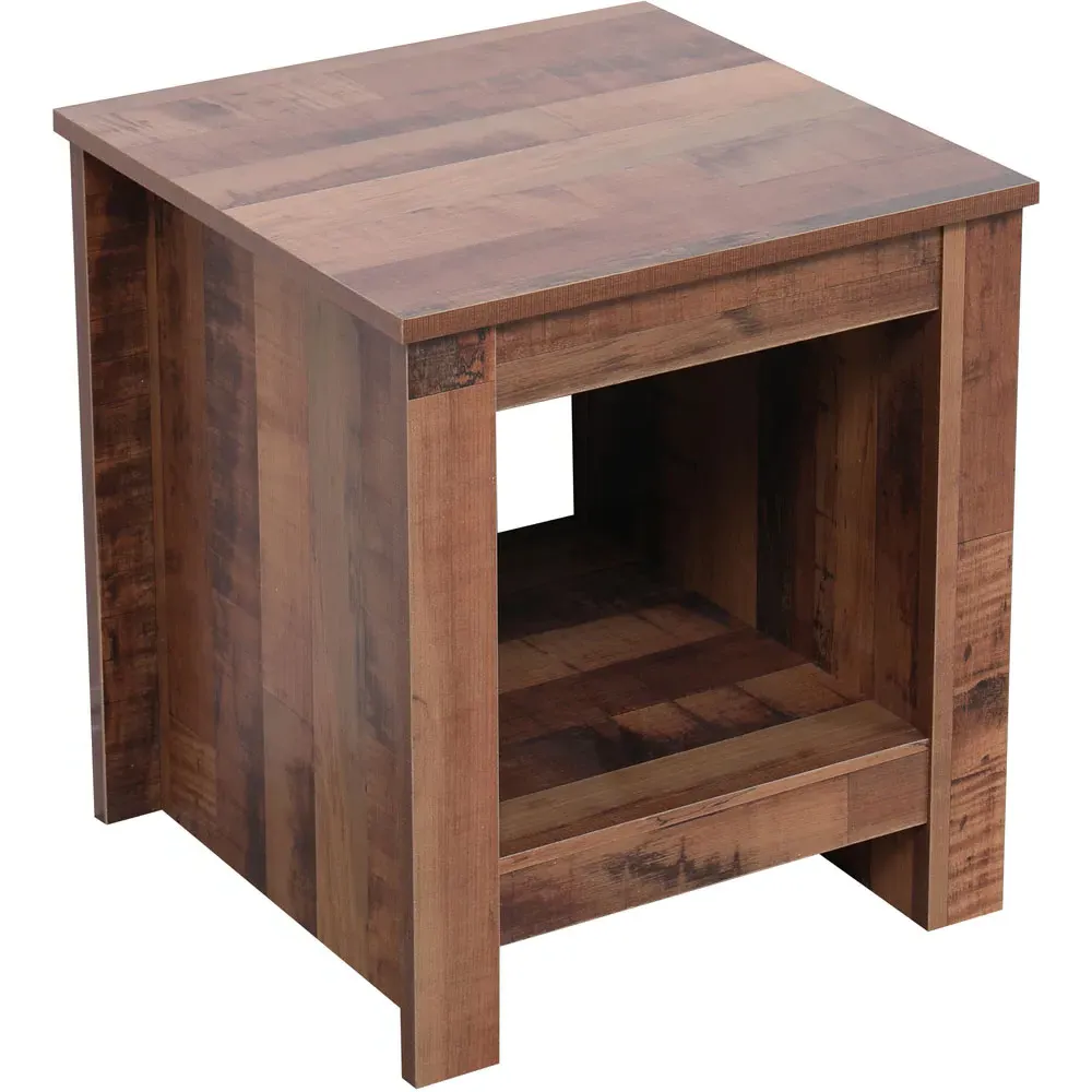 Single Shelf Side Table with Storage - Brown
