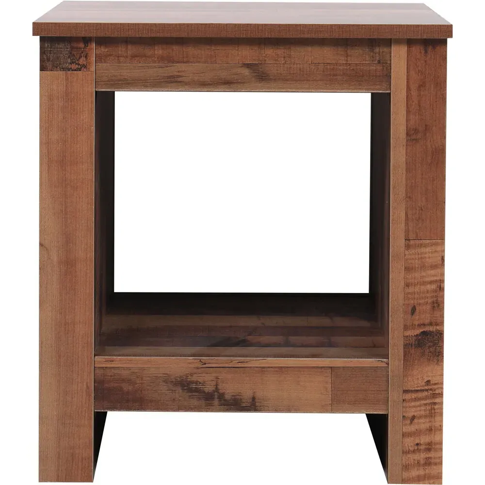 Single Shelf Side Table with Storage - Brown