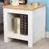 Single Shelf Side Table with Storage - White, Oak Effect