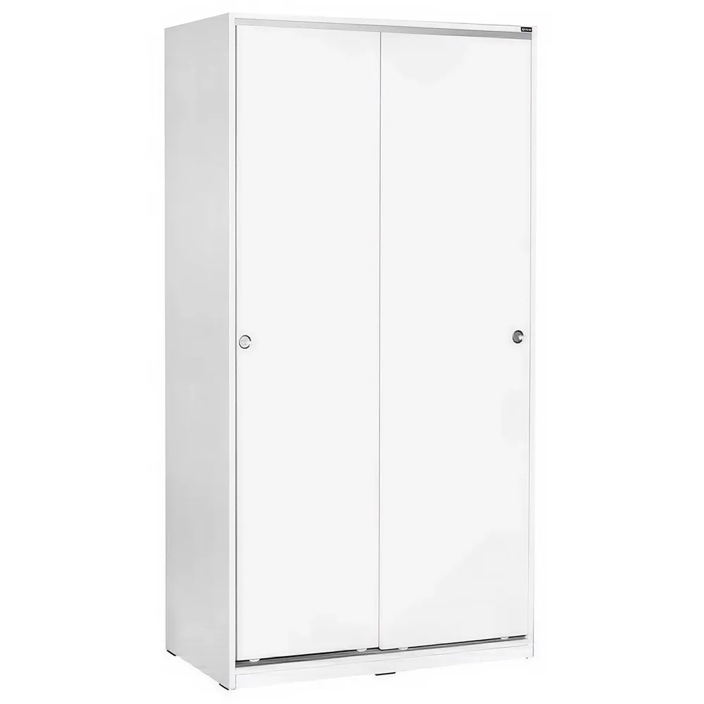 2 Door Sliding Wardrobe with Shelving - White