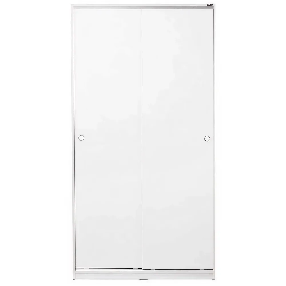 2 Door Sliding Wardrobe with Shelving - White
