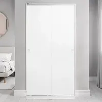 2 Door Sliding Wardrobe with Shelving - White