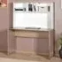 2 Shelf Study Desk with Storage - Oak, White