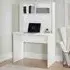 2 Shelf Study Desk with Storage - White