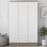 3 Door Single Drawer Triple Wardrobe - White