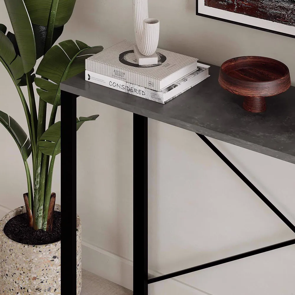 Archie Console Table - Grey