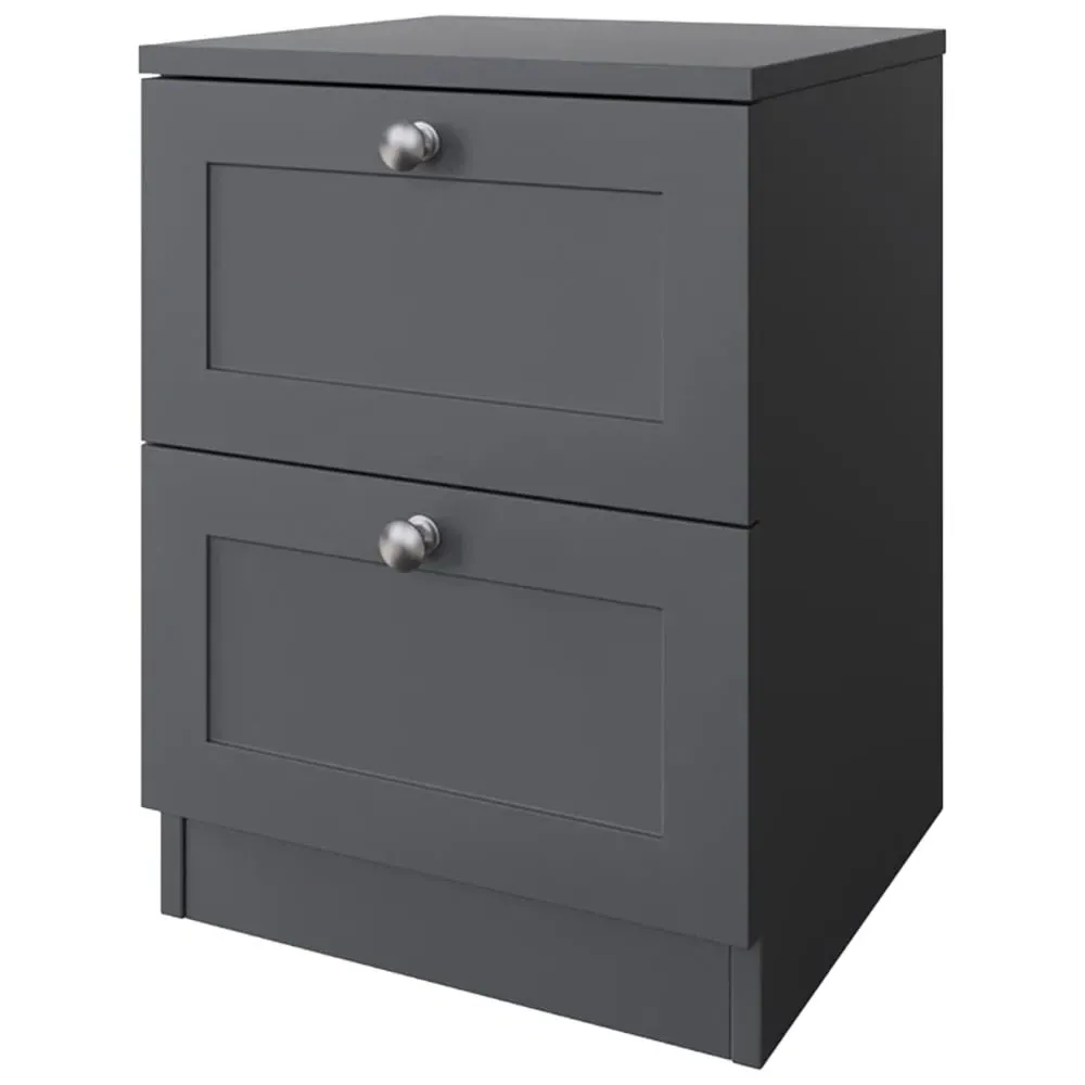 Artus 2 Drawer Bedside Table - Dark Grey