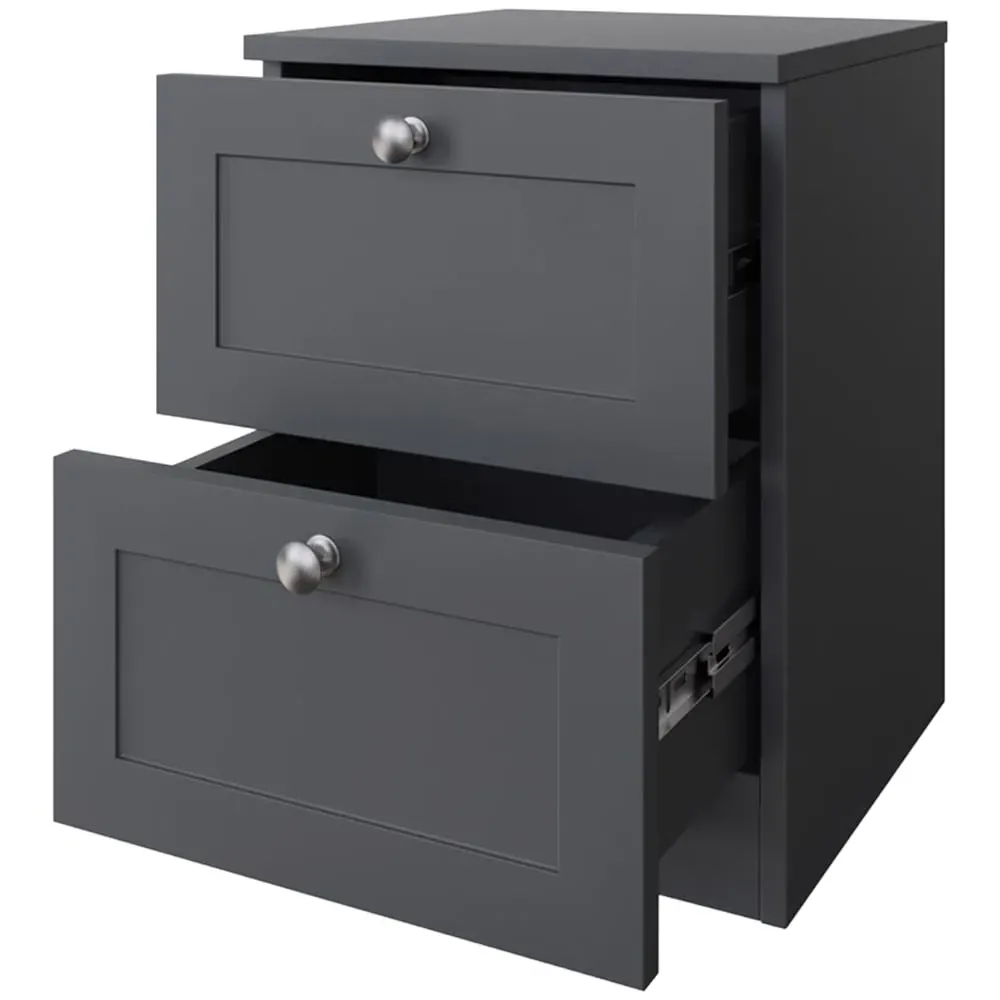 Artus 2 Drawer Bedside Table - Dark Grey