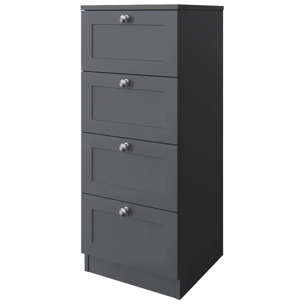Artus 4 Drawer Chest of Drawers - Dark Grey