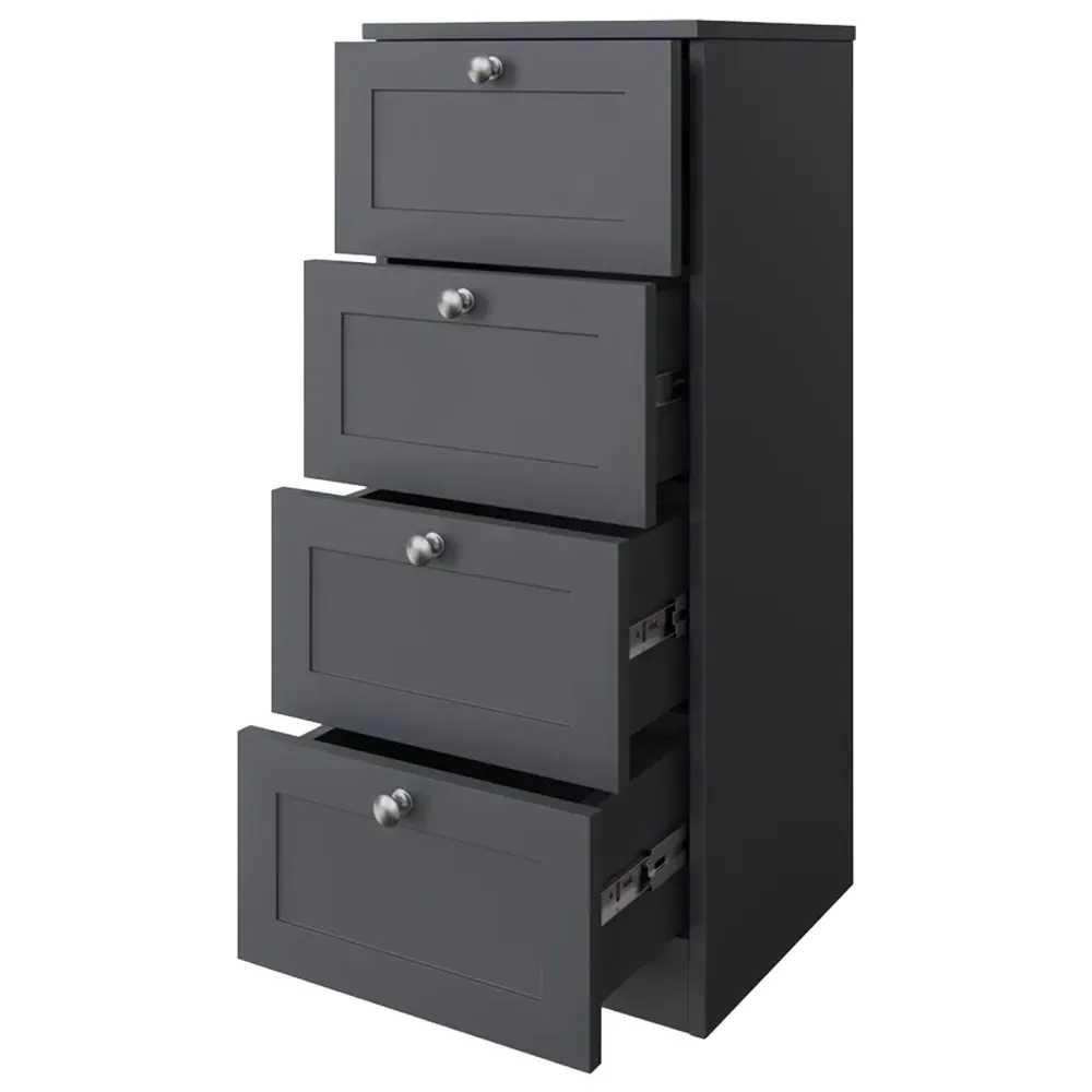 Artus 4 Drawer Chest of Drawers - Dark Grey