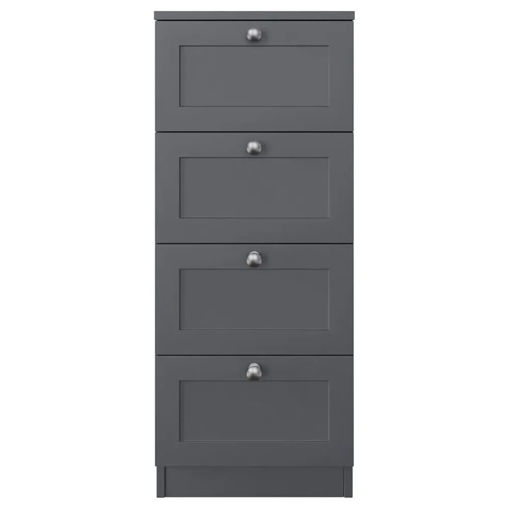 Artus 4 Drawer Chest of Drawers - Dark Grey