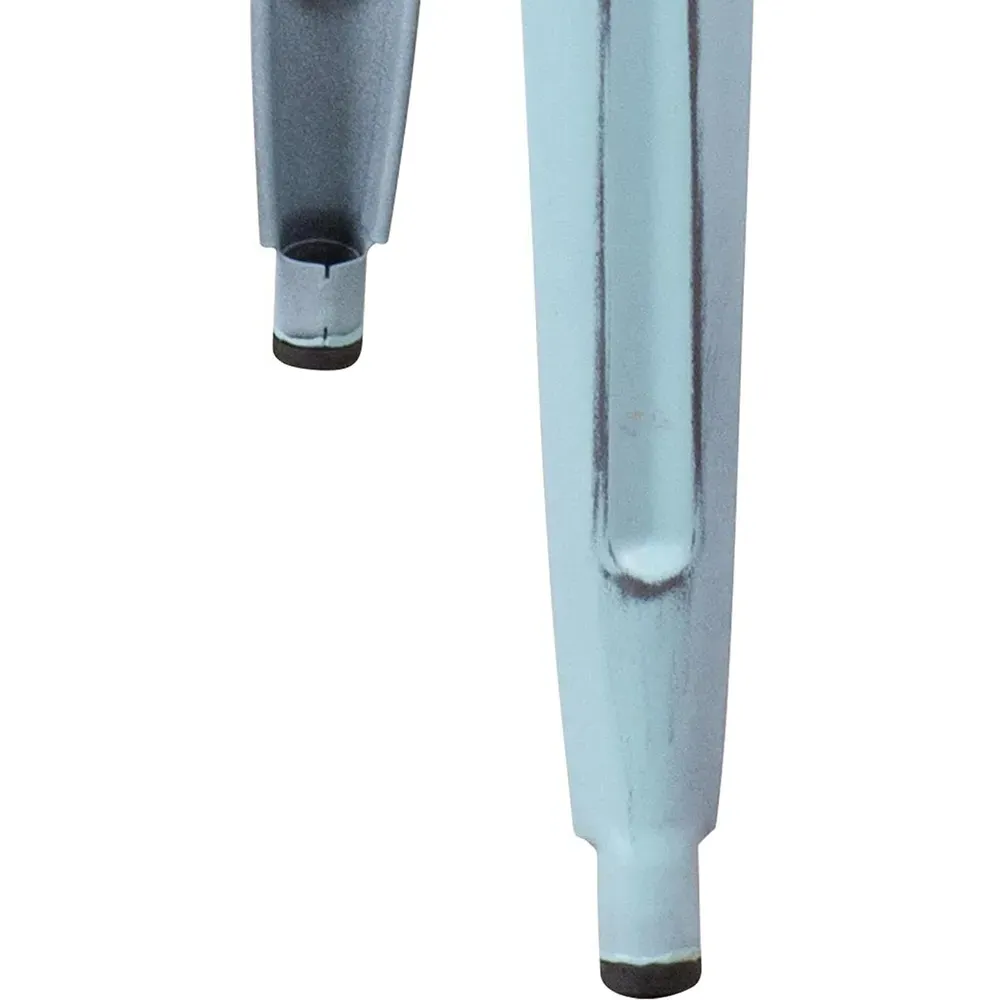 Bar Stool Set of 4 - Blue, Steel