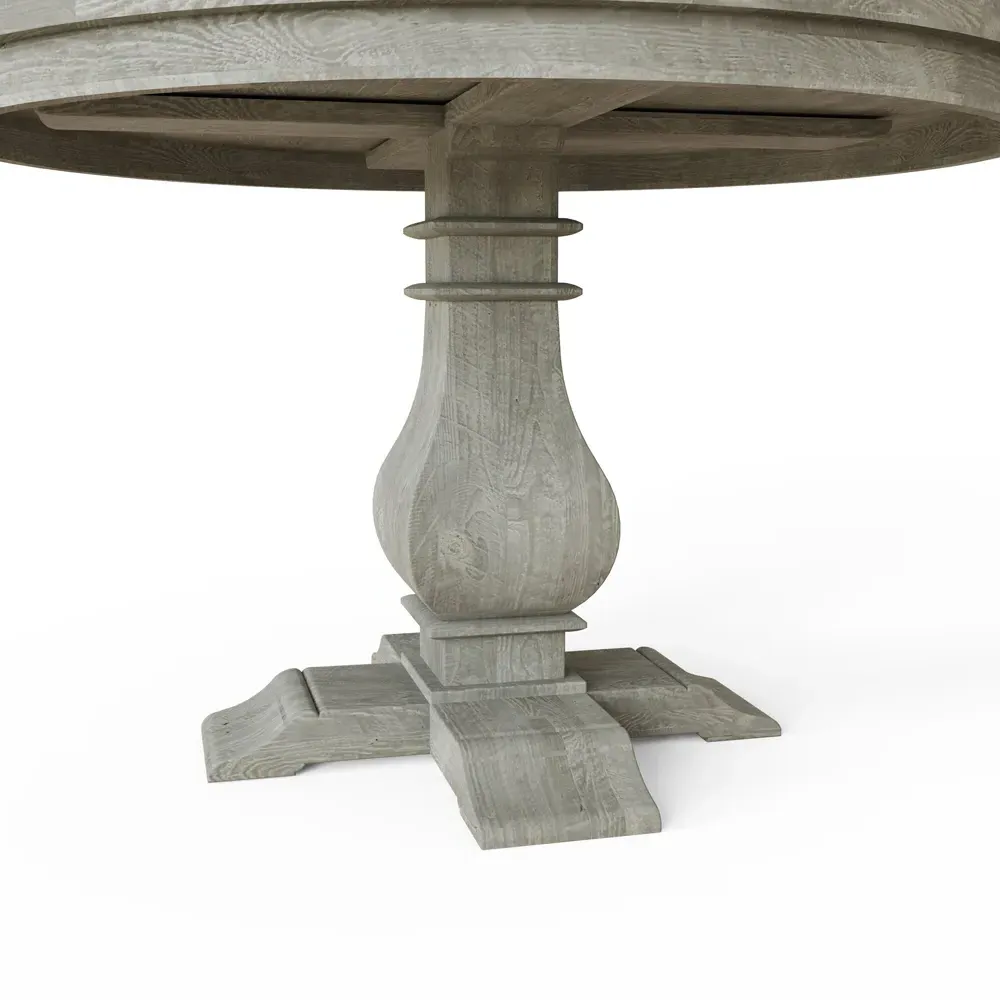 Bowood Round Dining Table - Cream, Reclaimed Pine