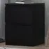 Carlton 2 Drawer Bedside Table - Black
