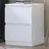 Carlton 2 Drawer Bedside Table - White