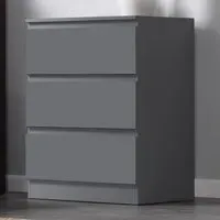 Carlton 3 Drawer Chest of Drawers - Grey