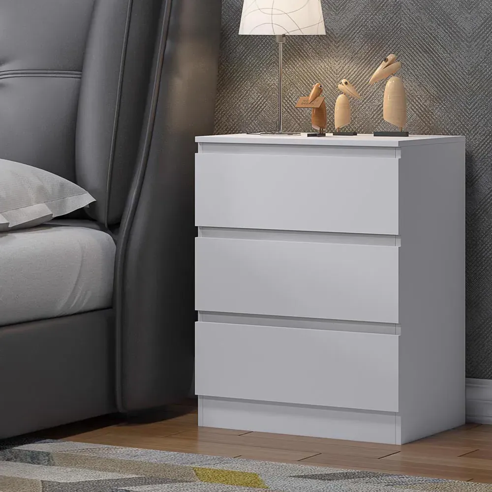 Carlton 3 Drawer Chest of Drawers - White
