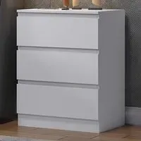Carlton 3 Drawer Chest of Drawers - White