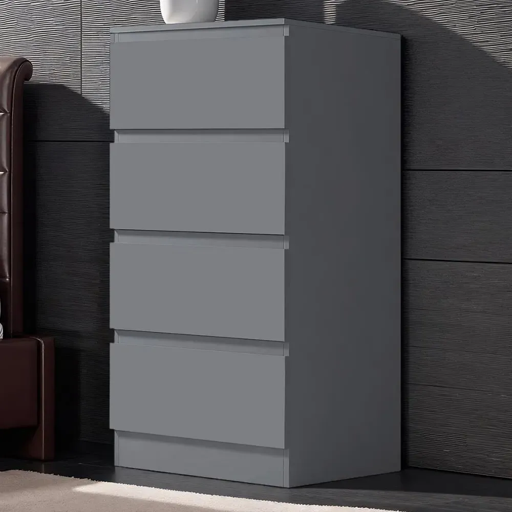 Carlton 4 Drawer Chest of Drawers - Grey image