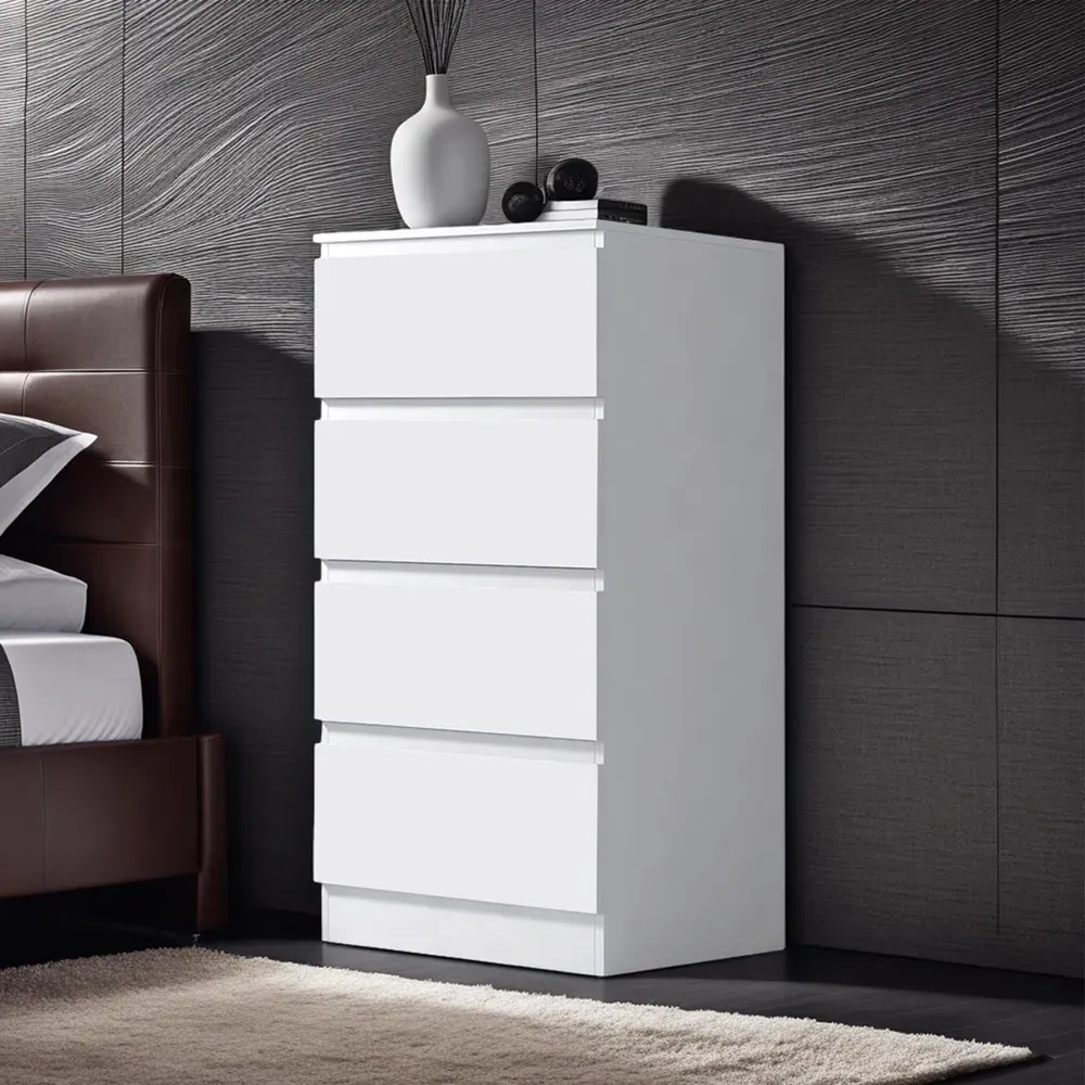 Carlton 4 Drawer Chest of Drawers - White