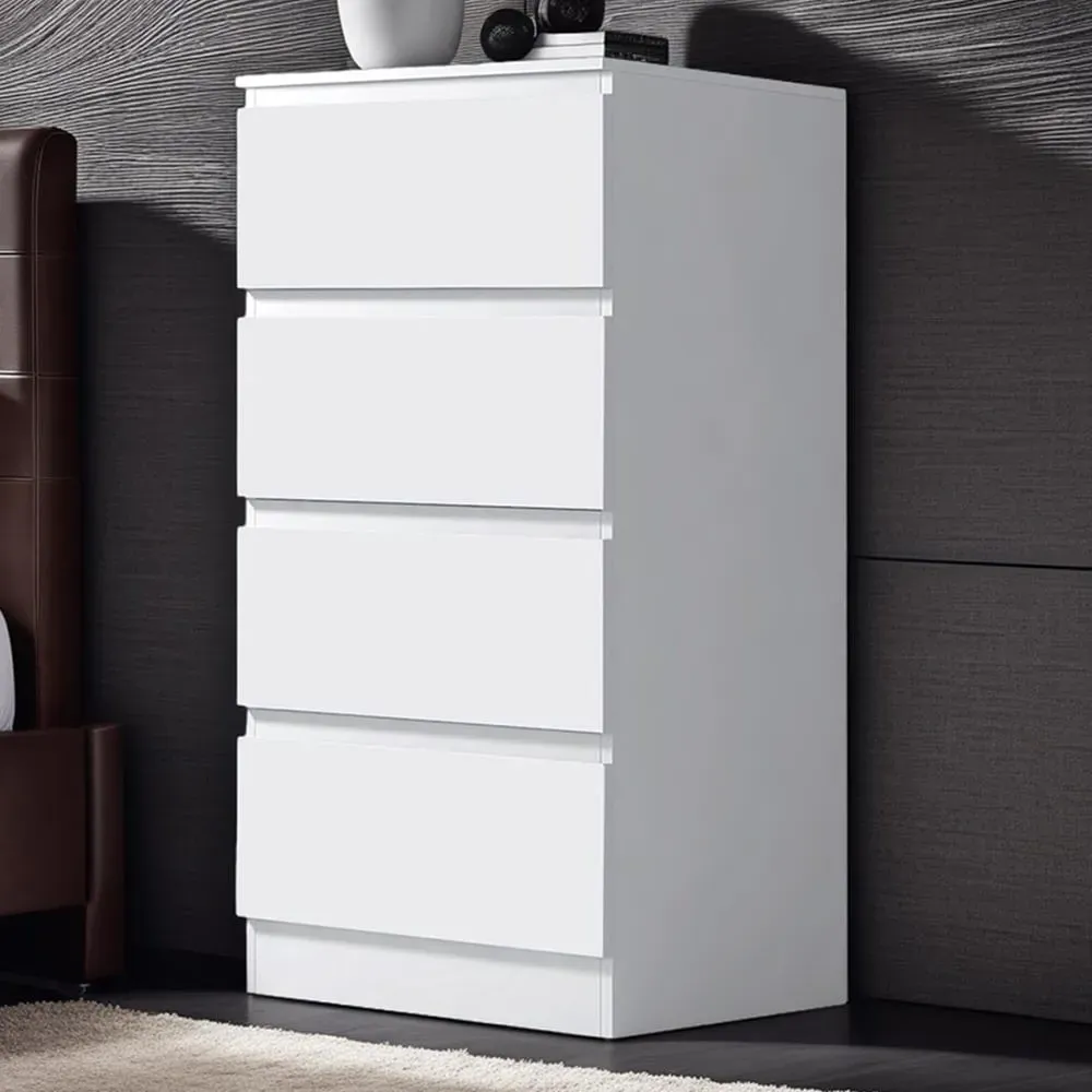 Carlton 4 Drawer Chest of Drawers - White