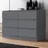 Carlton 6 Drawer Chest of Drawers - Grey