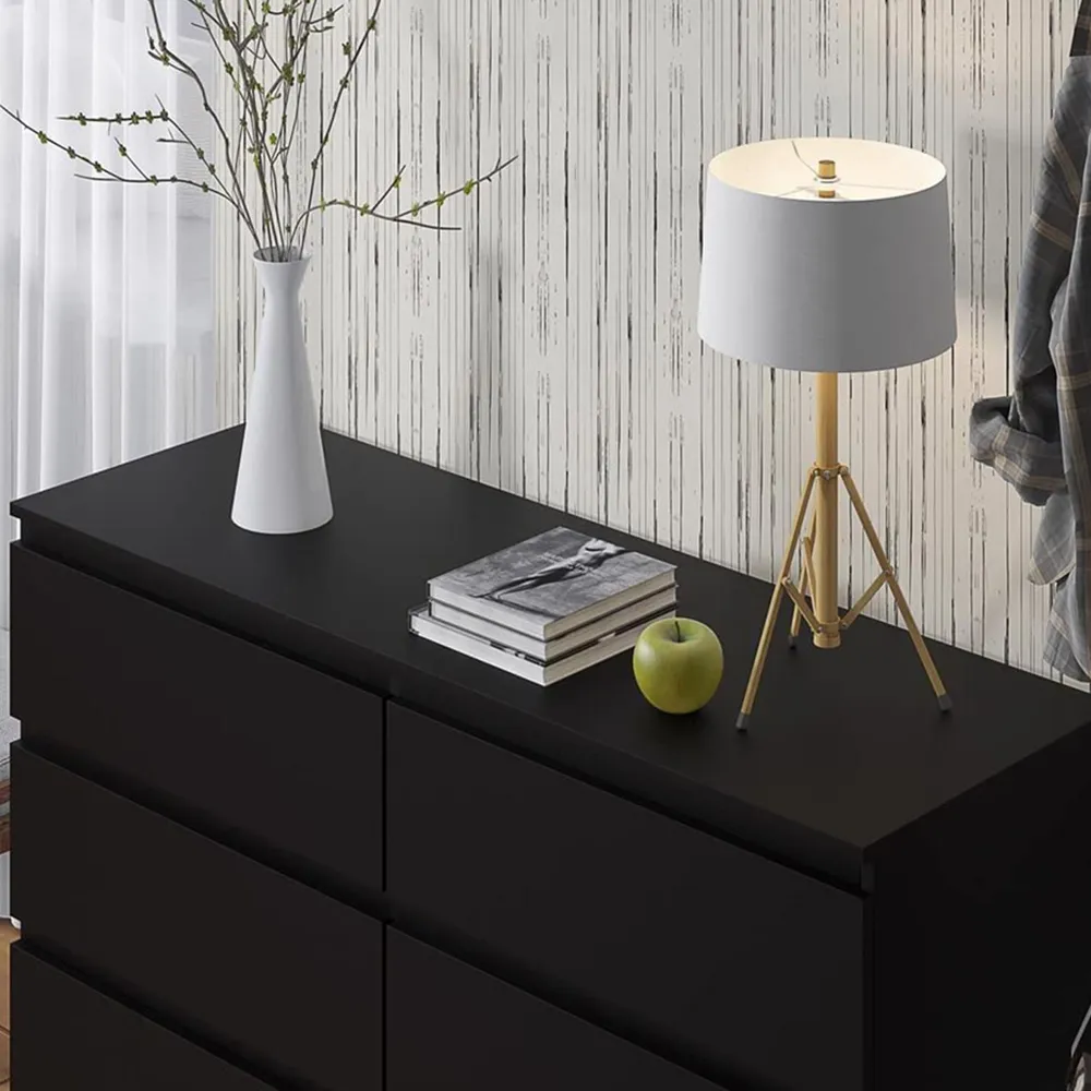 Carlton 8 Drawer Chest of Drawers - Black