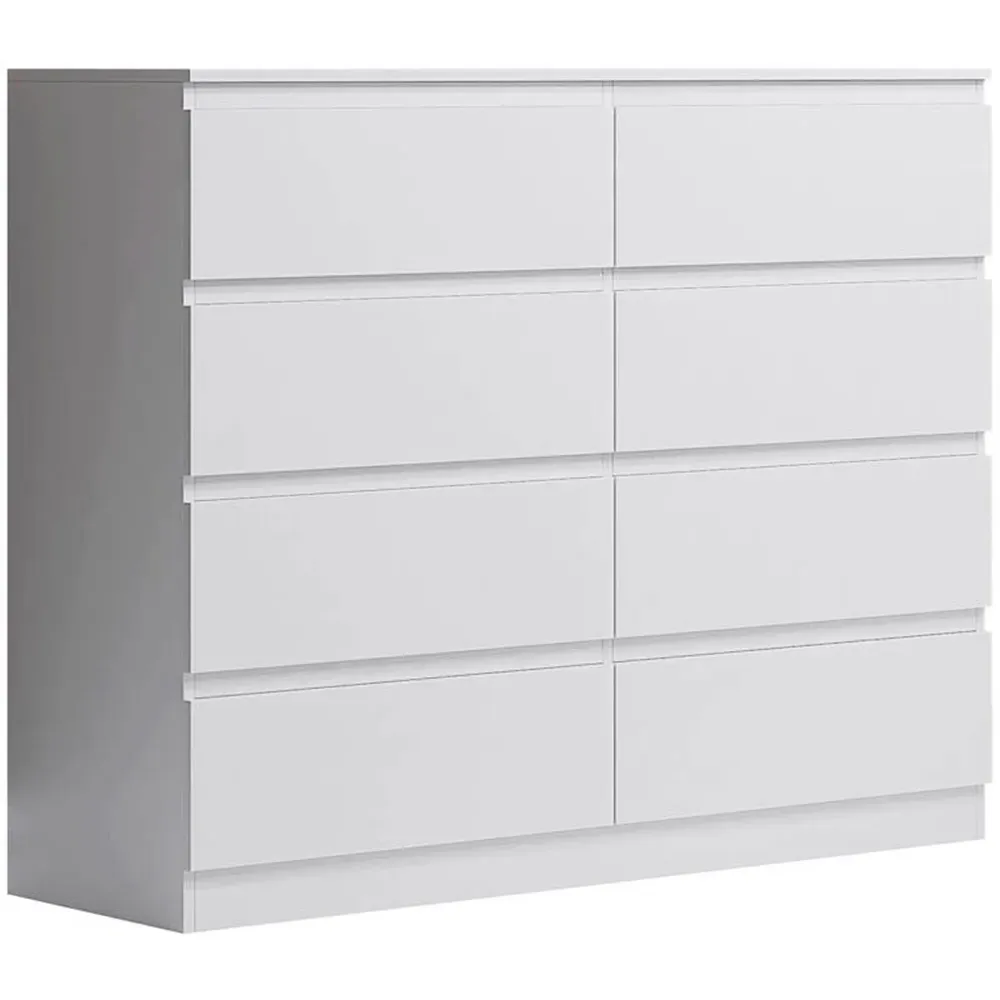 Carlton 8 Drawer Chest of Drawers - White