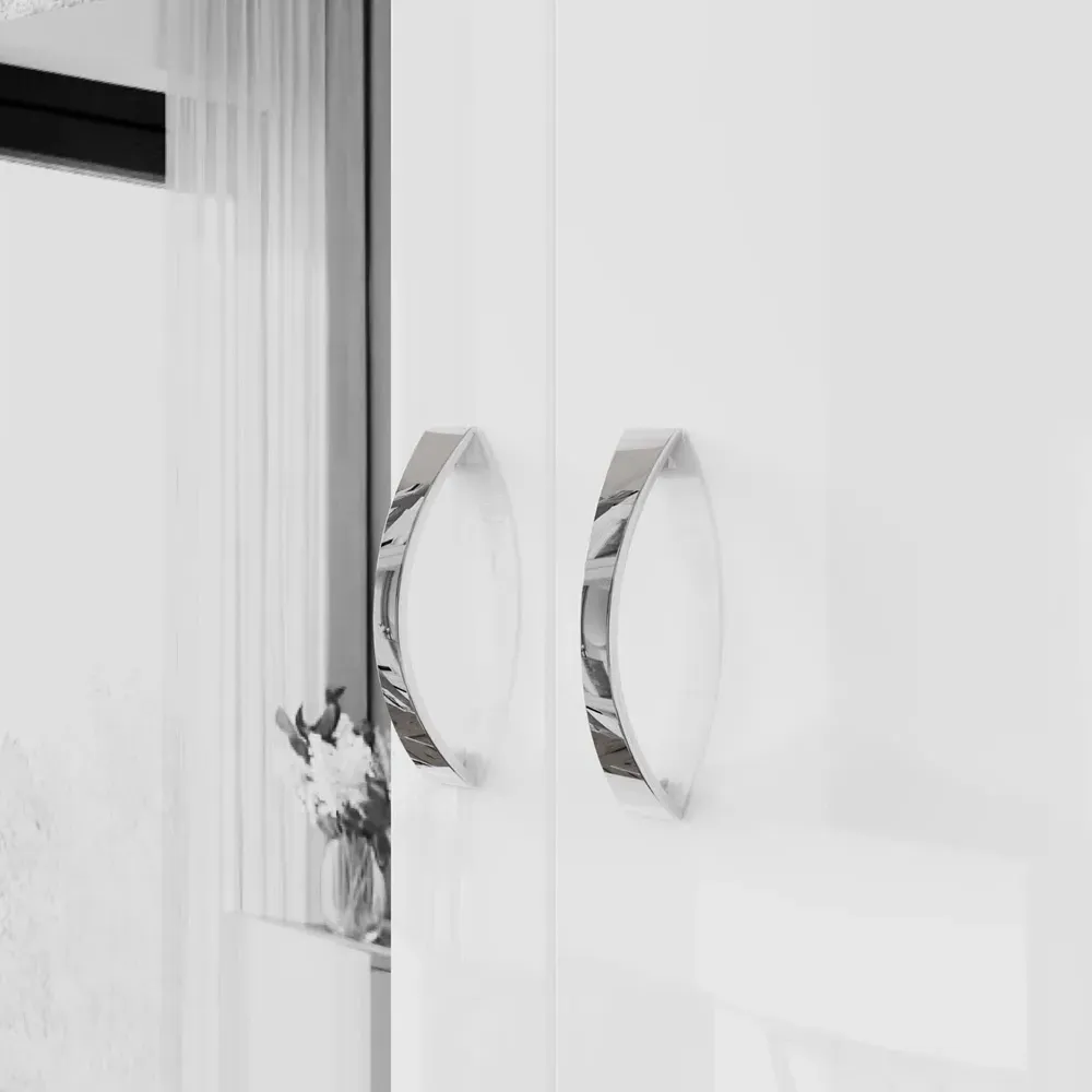 Chilton 2 Door Mirrored Wardrobe - White