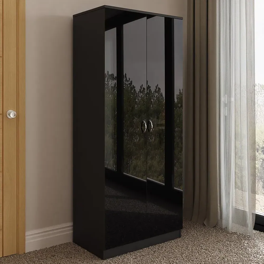 Chilton 2 Door Wardrobe - Black image