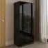 Chilton 2 Door Wardrobe with Drawers - Black