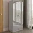 Chilton 2 Door Wardrobe with Drawers - Grey