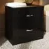 Chilton 2 Drawer Bedside Table - Black, Gloss