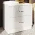 Chilton 2 Drawer Bedside Table - White, Gloss