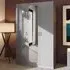 Chilton 3 Door Wardrobe with Mirror Door - Grey