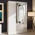 Chilton 3 Door Wardrobe with Mirror Door - White