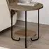 Corro 2 Tier Round Side Table with Storage - Brown