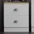 Esher 2 Drawer Bedside Table - White, Oak
