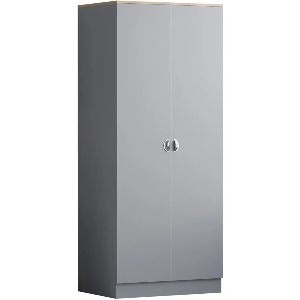 Esher 3 Piece Bedroom Furniture Set - Grey, Oak