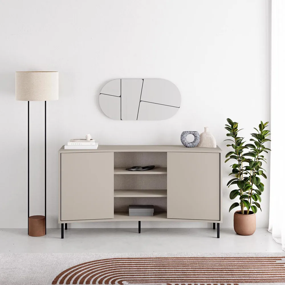 Frem 2 Door Curved Sideboard - Cream