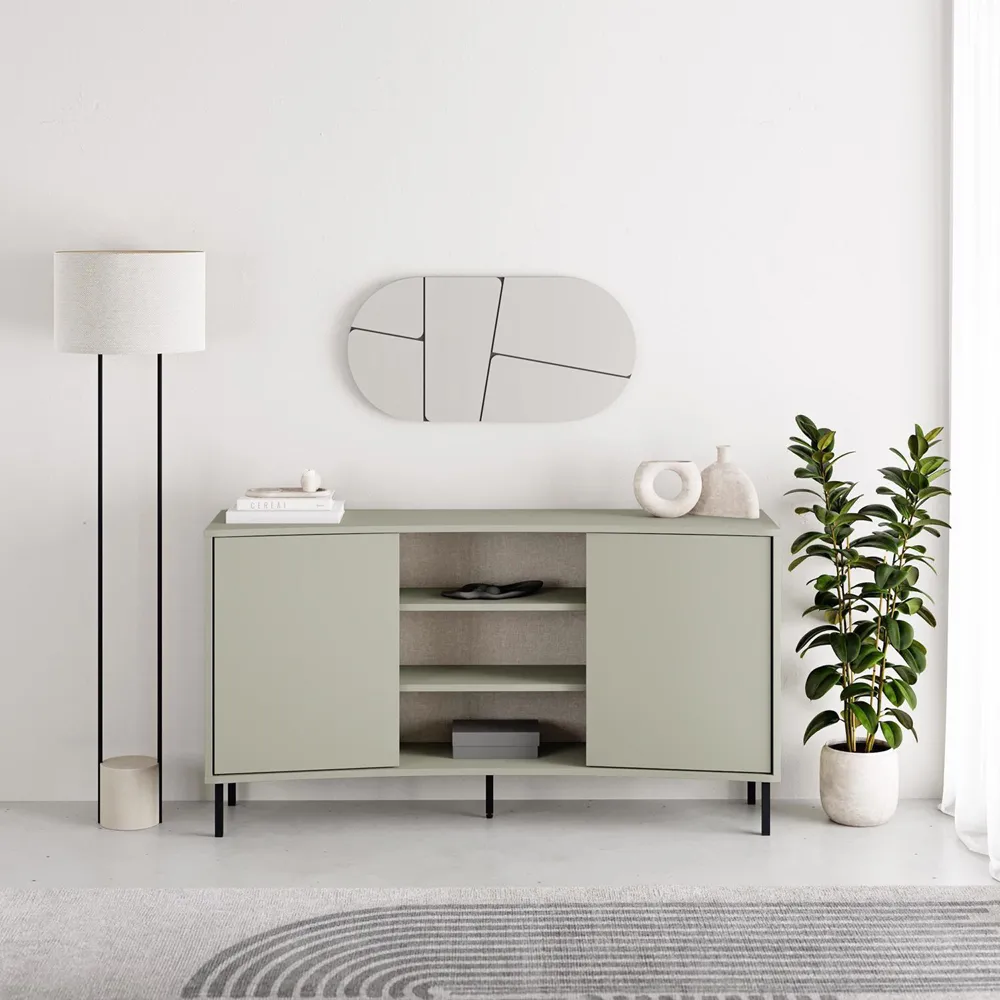 Frem 2 Door Curved Sideboard - Green