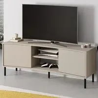Frem 2 Door Curved TV Stand Unit - Cream