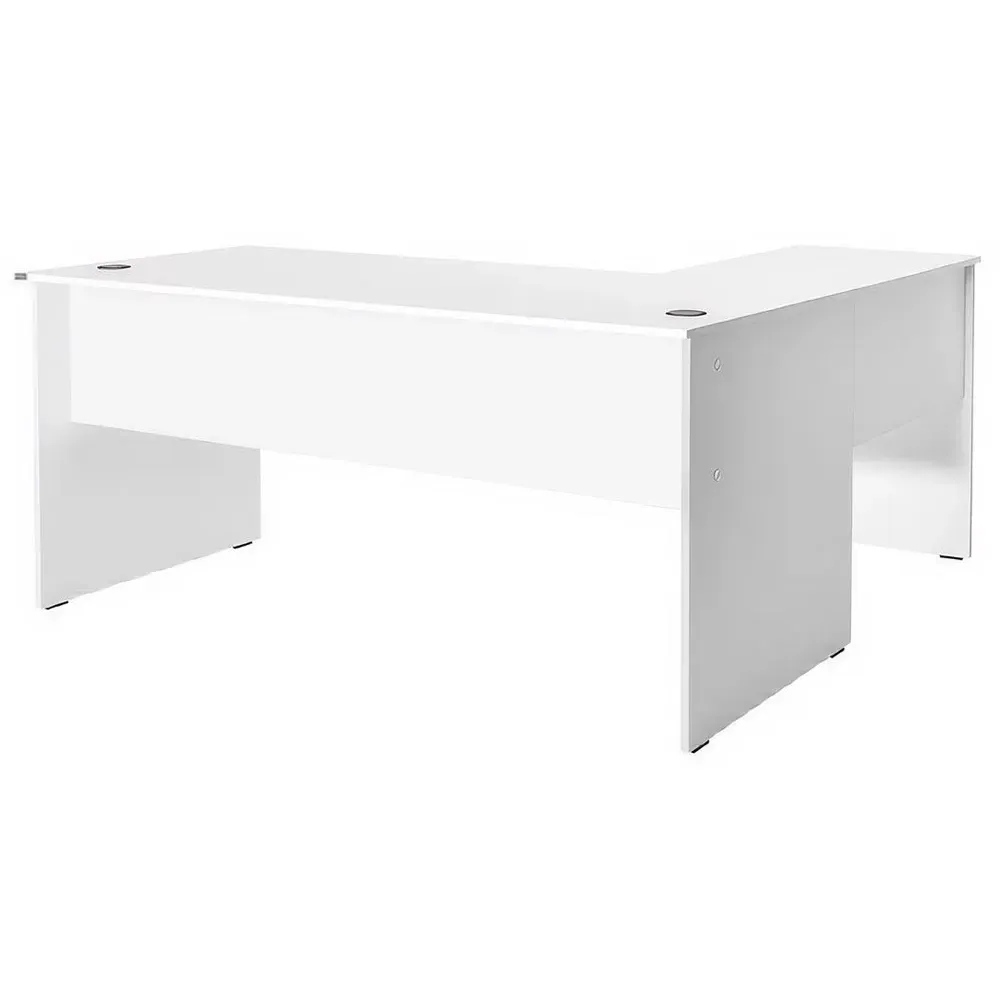 L-Shape Corner Study Desk - White