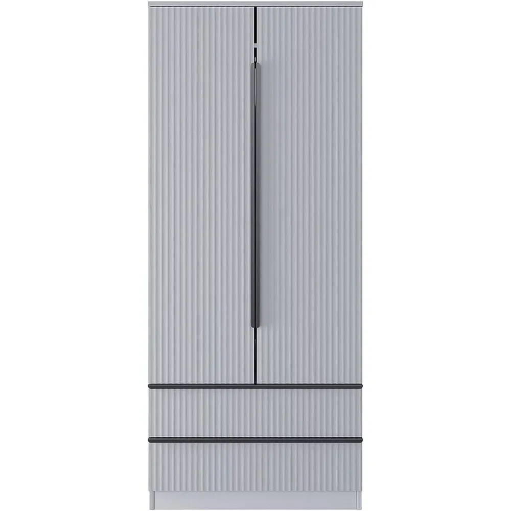 Lania 2 Door 2 Drawer Combination Wardrobe - Grey